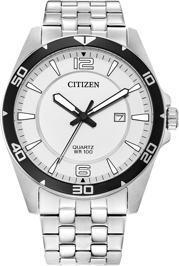 CITIZEN QUARTZ - CLASSIC MEN'S STAINLESS STEEL WATCH