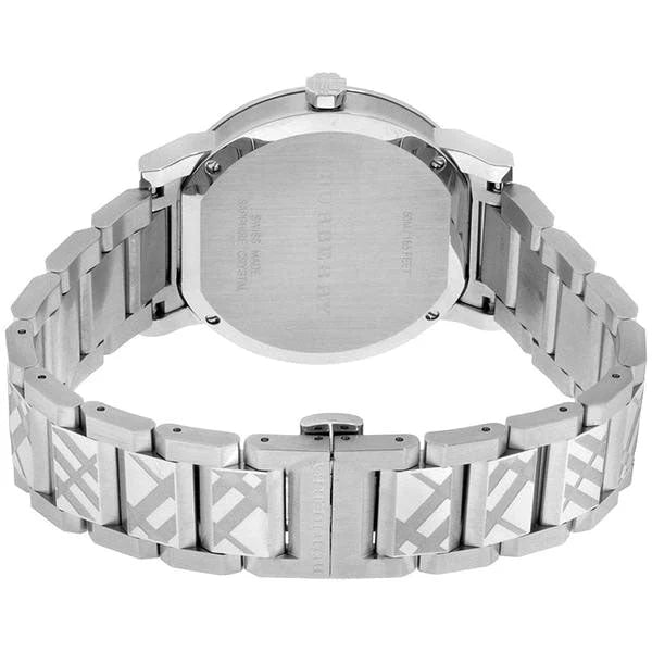 BURBERRY - UNISEX THE CITY ENGRAVED CHECKED STEEL WATCH - BU9037 (U)