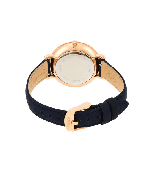 FOSSIL JACQUELINE BLUE LEATHER STRAP WATCH ES3843