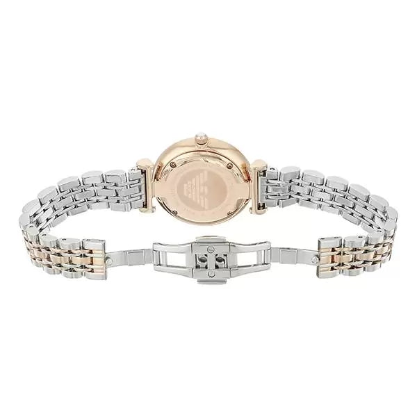 EMPORIO ARMANI GIANNI T-BAR TWO-HAND TWO-TONE LADIES WATCH