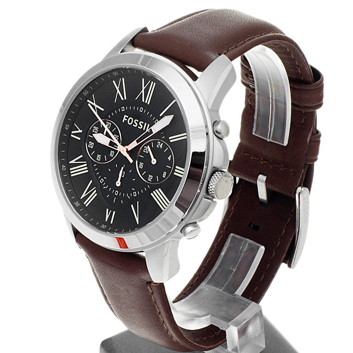 FOSSIL GRANT CHRONOGRAPH BROWN LEATHER WATCH - FS4813