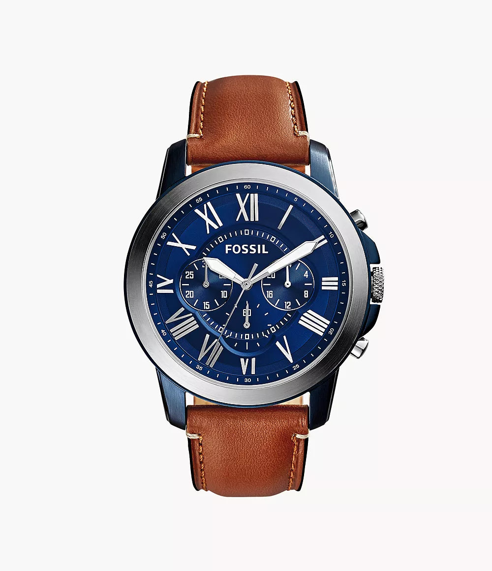FOSSIL GRANT CHRONOGRAPH LIGHT BROWN LEATHER WATCH - FS5151