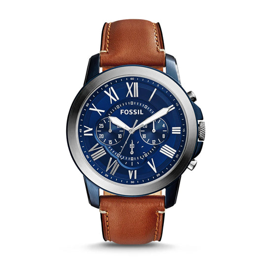 FOSSIL GRANT CHRONOGRAPH LIGHT BROWN LEATHER WATCH - FS5151