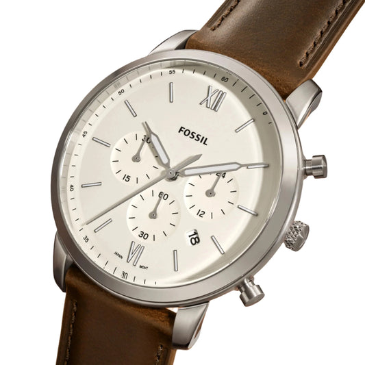 FOSSIL NEUTRA CHRONOGRAPH BROWN LEATHER WATCH - FS5380