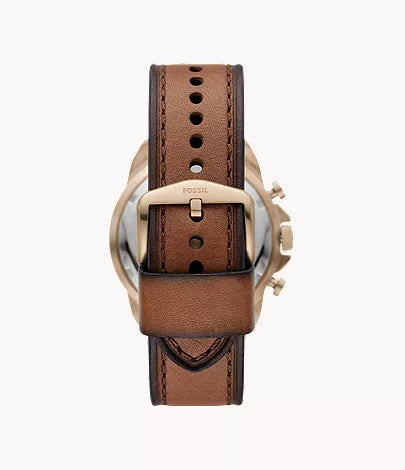 FOSSIL BRONSON CHRONOGRAPH MEDIUM BROWN LEATHER FS5857 (M)