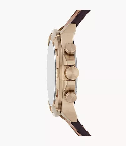 FOSSIL BRONSON CHRONOGRAPH MEDIUM BROWN LEATHER FS5857 (M)
