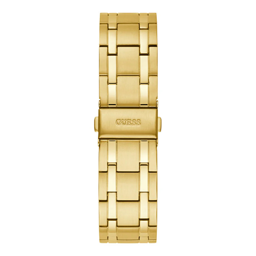 GUESS GOLD-TONE AND BLACK ANALOG WATCH GW0330G2