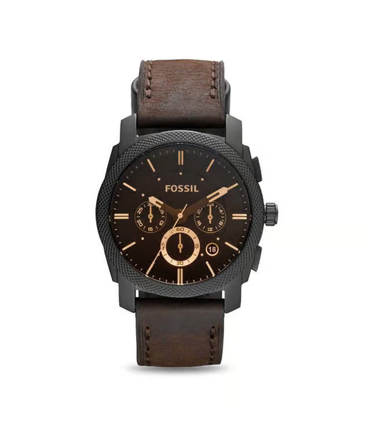 FOSSIL MACHINE QUARTZ BROWN DIAL MEN'S WATCH - FS4656