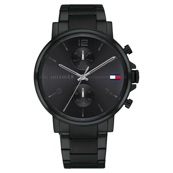 TOMMY HILFIGER DANIEL BLACK STEEL MEN’S MULTI-FUNCTION WATCH (1710414)