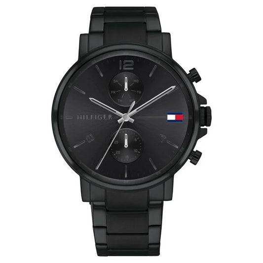 TOMMY HILFIGER DANIEL BLACK STEEL MEN’S MULTI-FUNCTION WATCH (1710414)