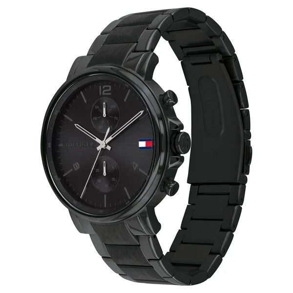 TOMMY HILFIGER DANIEL BLACK STEEL MEN’S MULTI-FUNCTION WATCH (1710414)