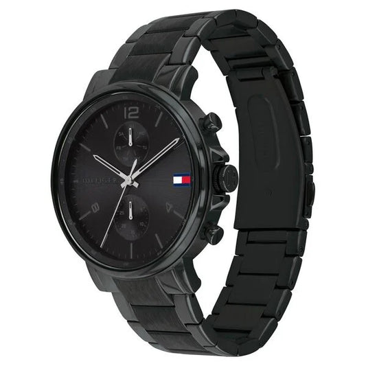TOMMY HILFIGER DANIEL BLACK STEEL MEN’S MULTI-FUNCTION WATCH (1710414)