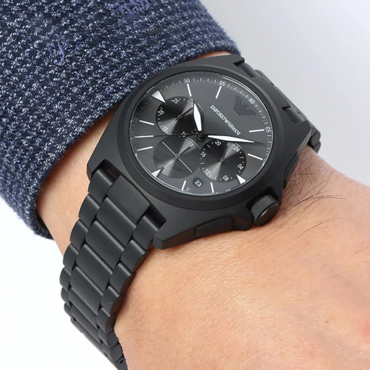EMPORIO ARMANI CHRONOGRAPH STAINLESS STEEL QUART MEN'S WATCH