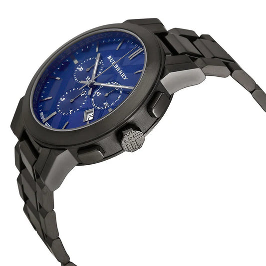 BURBERRY - ION-PLATED STAINLESS STEEL BLUE DIAL WATCH - BU9365 (M)