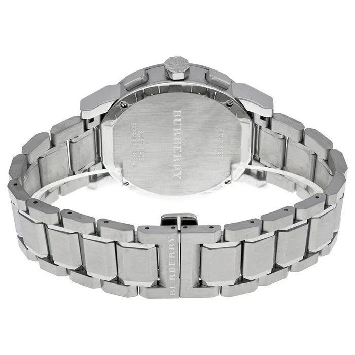 BURBERRY - THE CLASSIC CITY SILVER CHRONOGRAPH WACTH - BU9350 (M)
