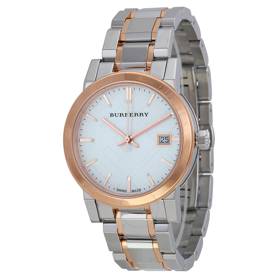 Burberry The City BU9105 Ladies Silver Rose Gold Watch