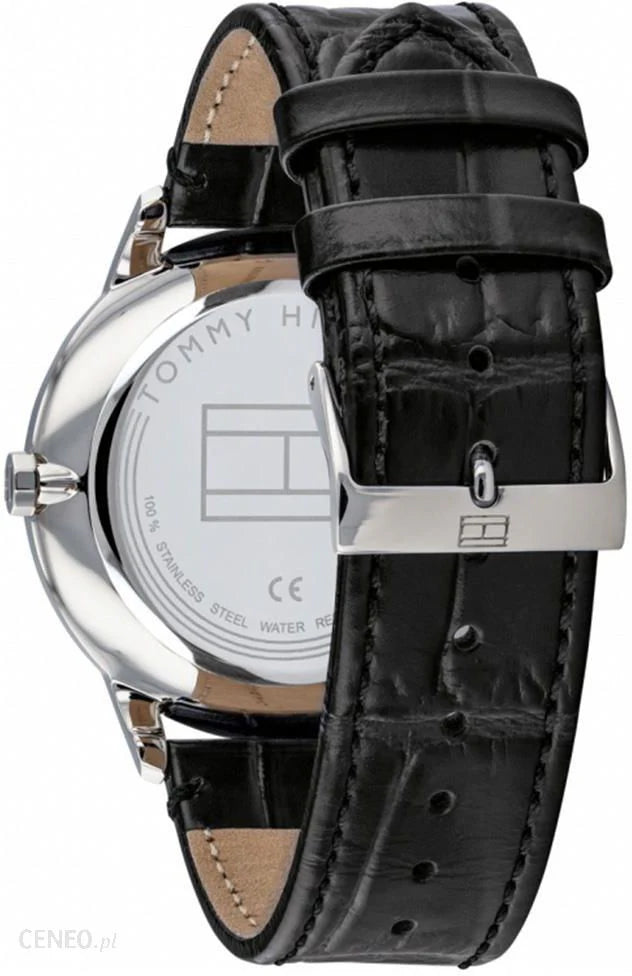 TOMMY HILFIGER QUARTZ LEATHER STRAP BLACK DIAL 1710391 (M)