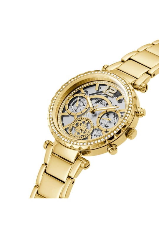 GUESS SOLSTICE LADIES GOLD-TONE SKELETON