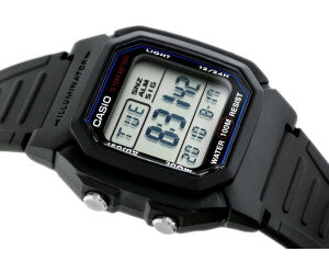 CASIO CLASSIC DIGITAL CHRONOGRAPH WATCH - W800H-1AV BLACK (M)