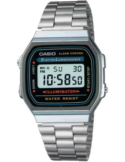 CASIO A168W-1 CLASSIC WRIST WATCH CASUAL DIGITAL QUARTZ (M)