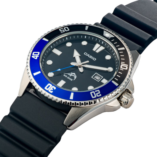 CASIO BLACK STRAP WATCH MDV-106B-1A1VCF (M)