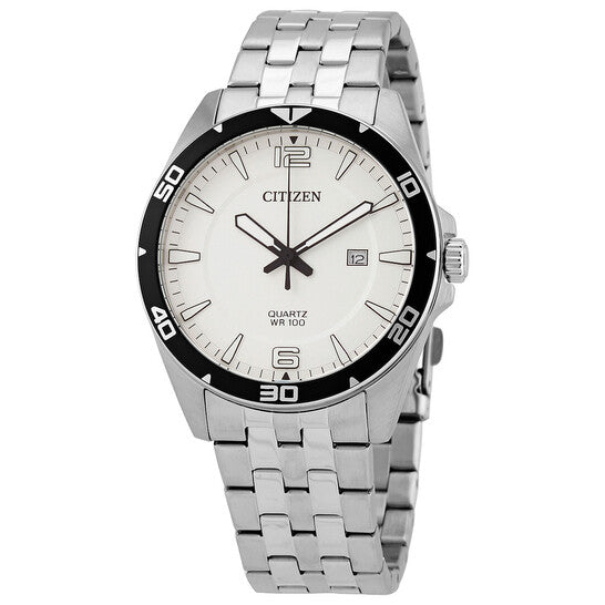 CITIZEN QUARTZ - CLASSIC MEN'S STAINLESS STEEL WATCH