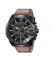 DIESEL - MEGA CHIEF BROWN LEATHER WATCH - DZ4343 (M)