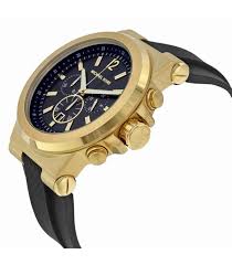 MICHAEL KORS MENS DYLAN QUARTZ S. STEEL BLACK SILICONE MK8445 (M)