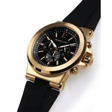 MICHAEL KORS MENS DYLAN QUARTZ S. STEEL BLACK SILICONE MK8445 (M)