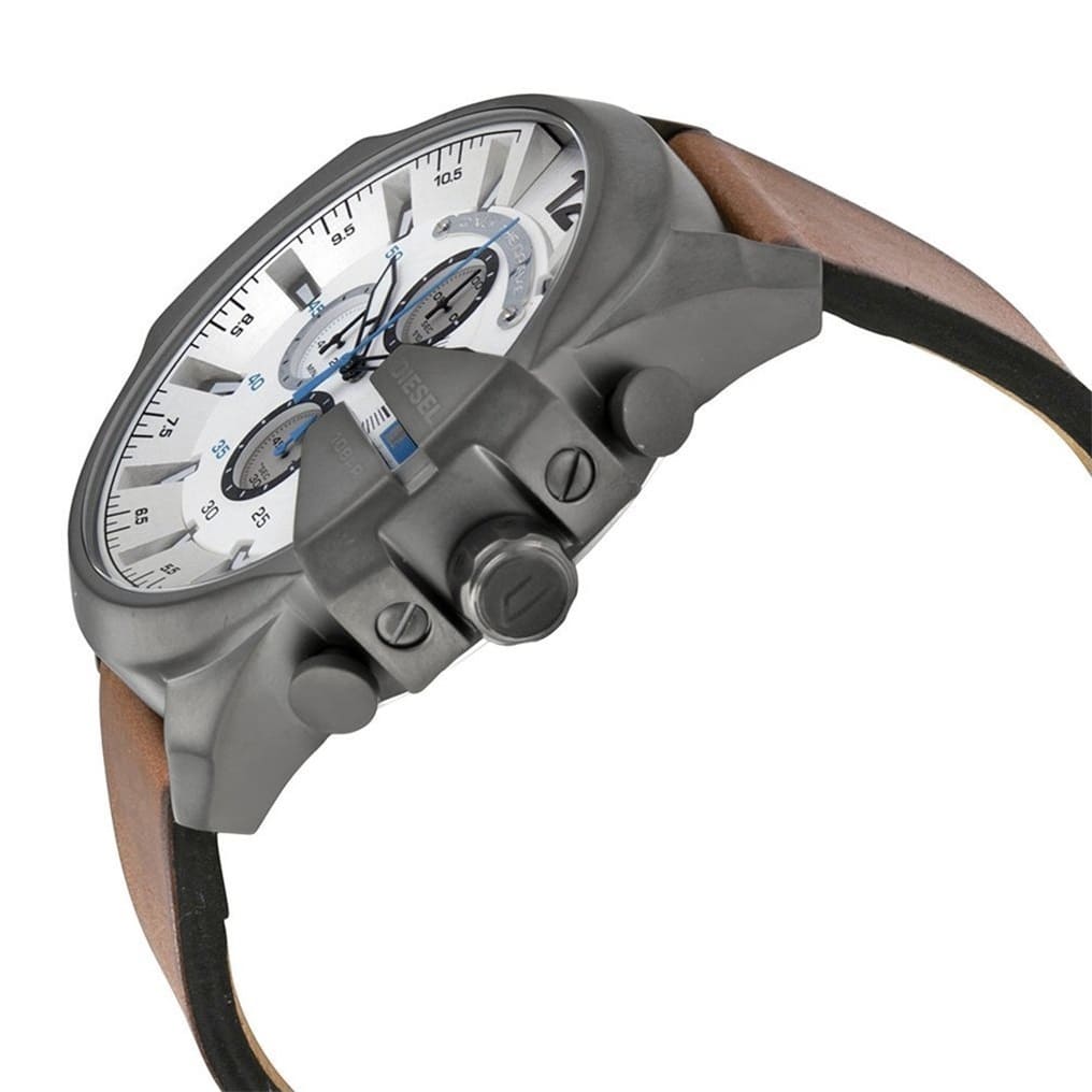 DIESEL - MEGA CHIEF CHRONOGRAPH BROWN LEATHER WATCH - DZ4280 (M)