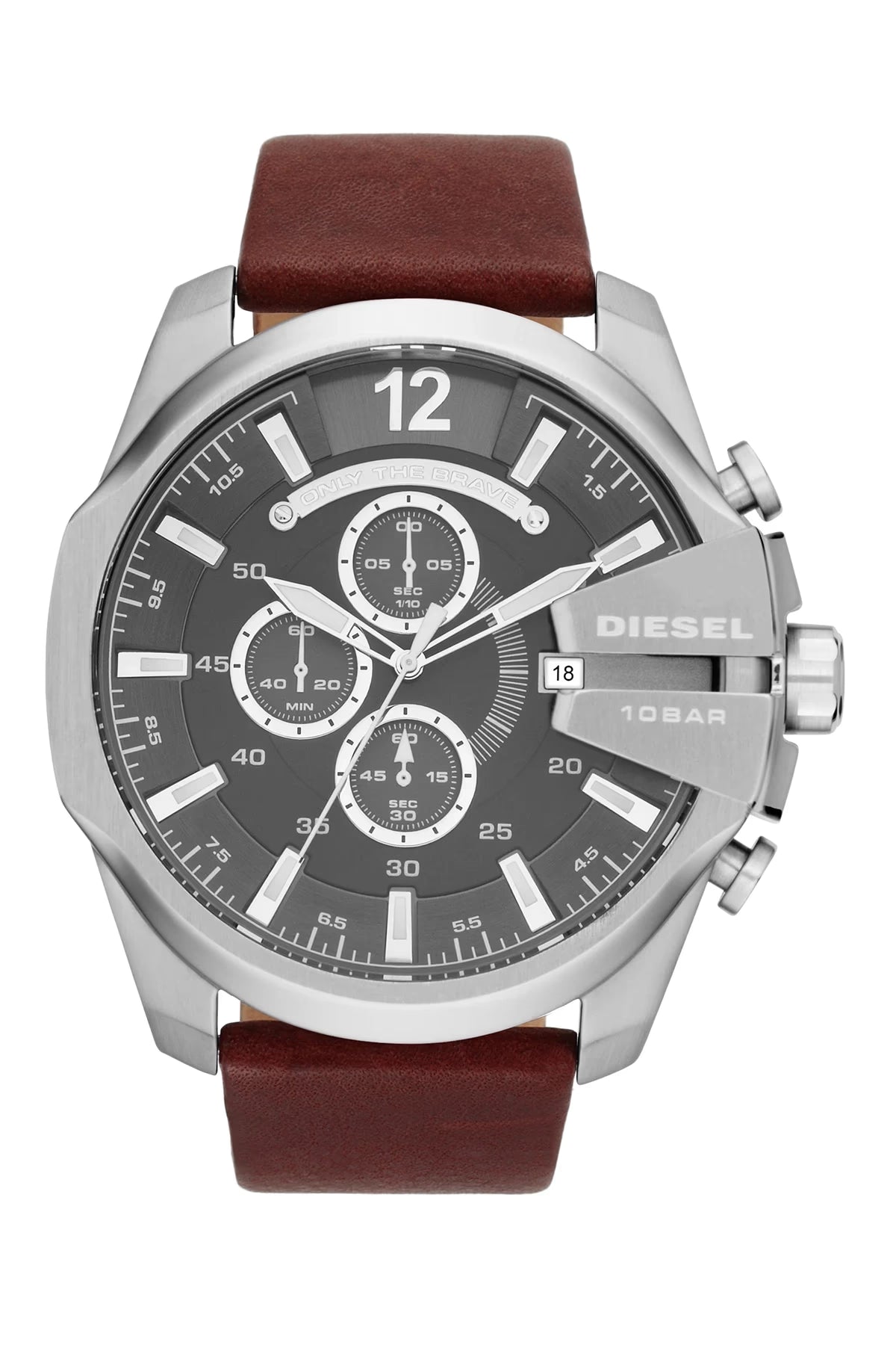 DIESEL - MEGA CHIEF BROWN LEATHER WATCH - DZ4290 (M)