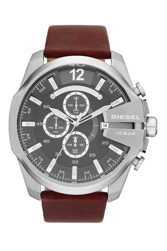 DIESEL - MEGA CHIEF BROWN LEATHER WATCH - DZ4290 (M)