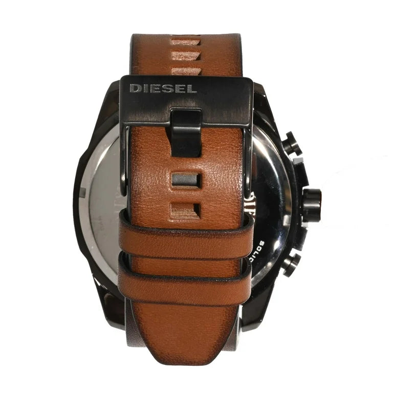 DIESEL - MEGA CHIEF BROWN LEATHER WATCH - DZ4343 (M)