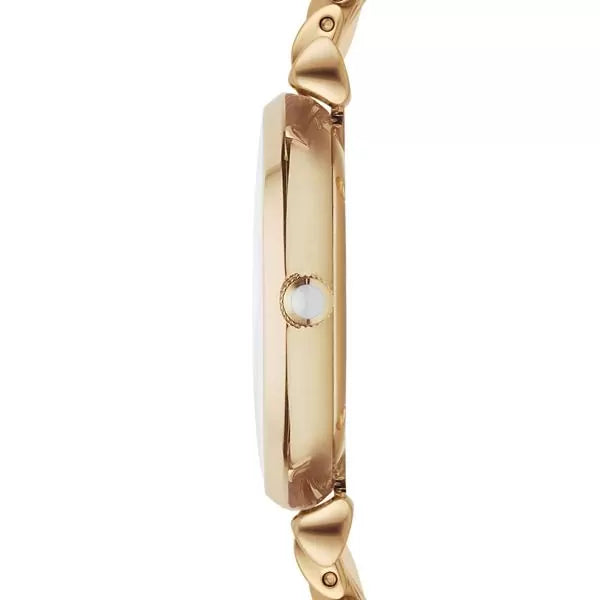EMPORIO ARMANI GIANNI T-BAR TWO-HAND ROSE GOLD-TONE LADIES WATCH