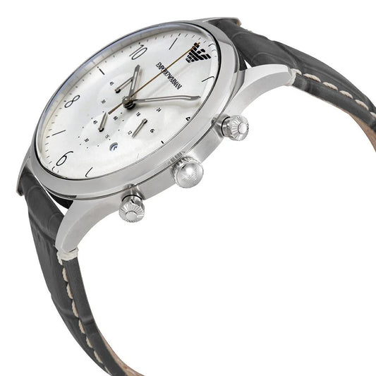 EMPORIO ARMANI GREEN LEATHER MEN'S WATCH