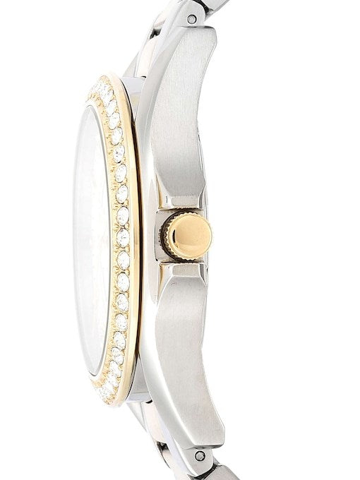 FOSSIL RILEY TWO-TONE CRYSTAL-ACCENTED MULTIFUNCTION WOMEN’S WATCH ES3204 (W)