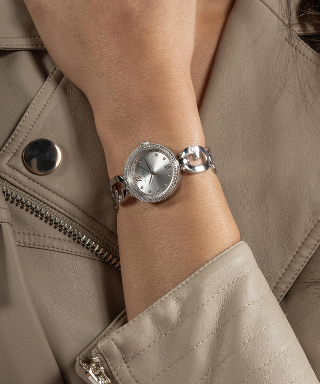 GUESS GRAY STAINLESS STEEL LUXURY WATCH