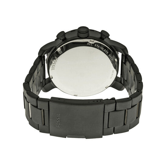 FOSSIL NATE CHRONOGRAPH BLACK STAINLESS STEEL WATCH - JR1401