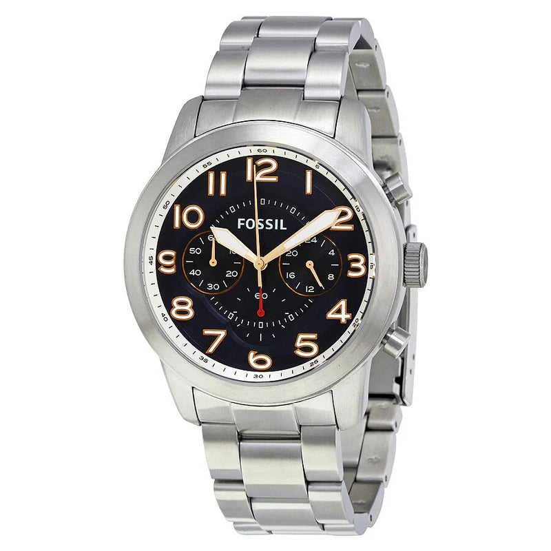 FOSSIL PILOT 54 CHRONOGRAPH STEEL BAND WATCH FS5203 (M)