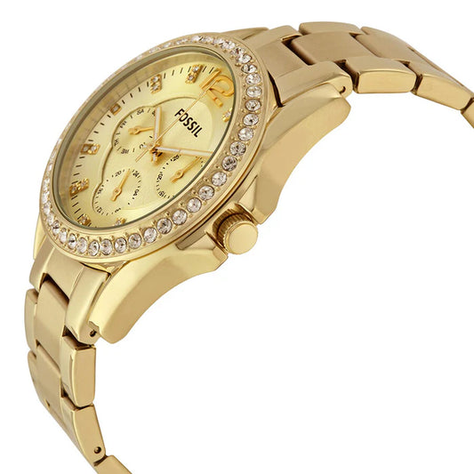 Fossil Riley Women's Crystal-Accented Chronograph Watch – ES3203