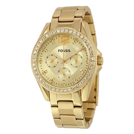 Fossil Riley Women's Crystal-Accented Chronograph Watch – ES3203