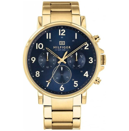 TOMMY HILFIGER GOLD MULTI DIAL MEN WATCH DANIEL 1710384