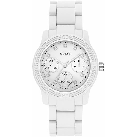 GUESS ONE SIZE WHITE RUBBER ANALOG QUARTZ WATCH