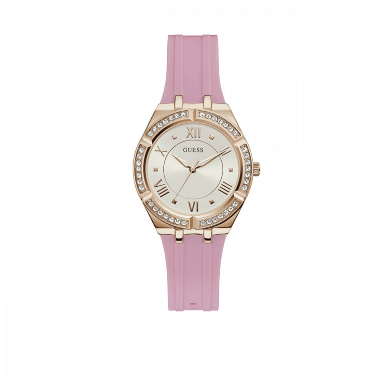 GUESS COSMO WOMEN'S PINK SILICONE WATCH