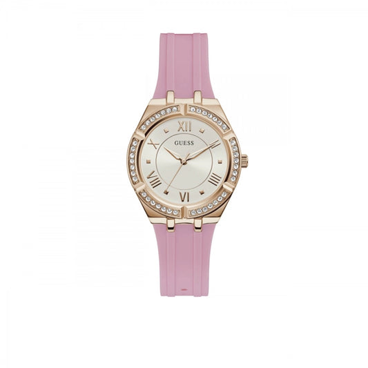 GUESS COSMO WOMEN'S PINK SILICONE WATCH