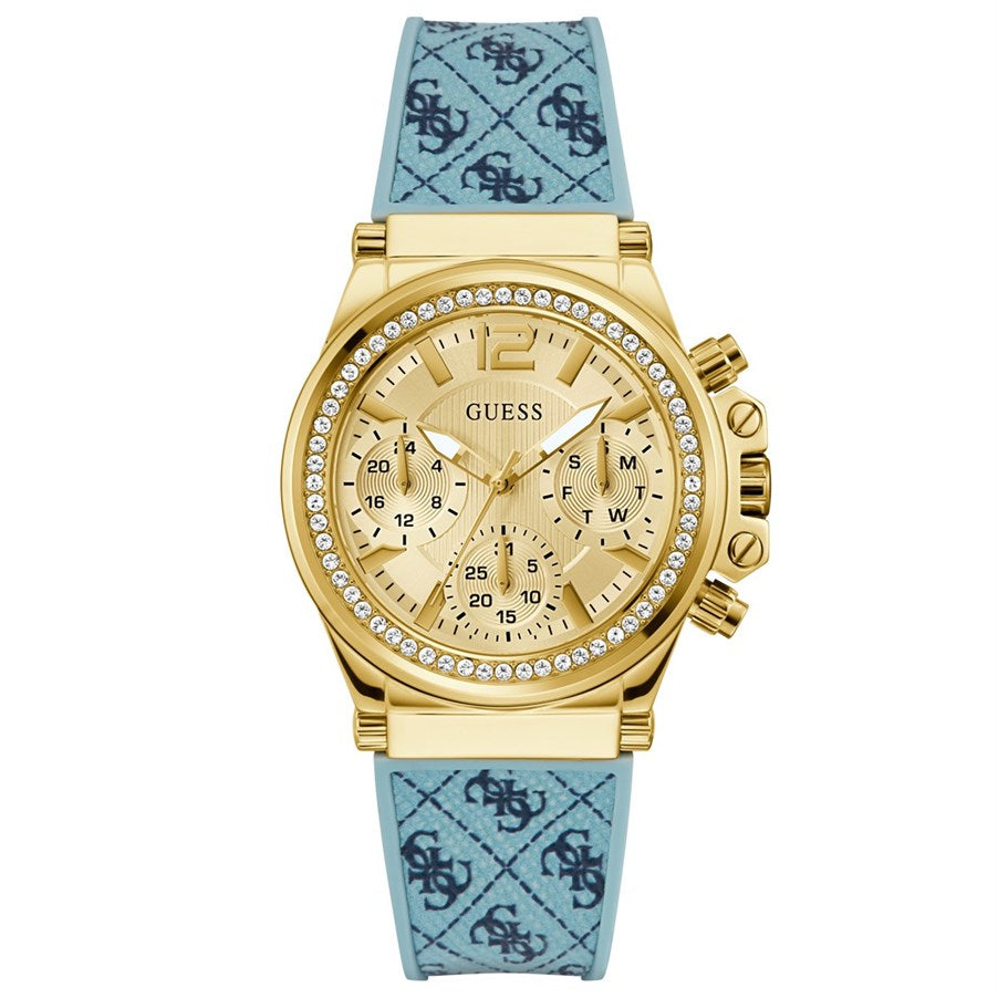 GUESS BLUE SILICONE QUARTZ ANALOG WATCH