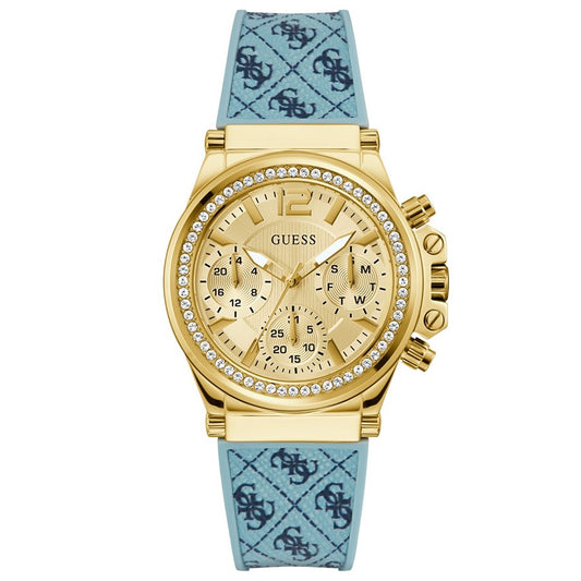 GUESS BLUE SILICONE QUARTZ ANALOG WATCH