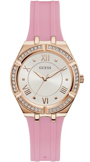 GUESS COSMO WOMEN'S PINK SILICONE WATCH