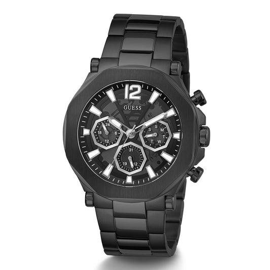 GUESS BLACK STAINLESS STEEL QUARTZ ANALOG WATCH