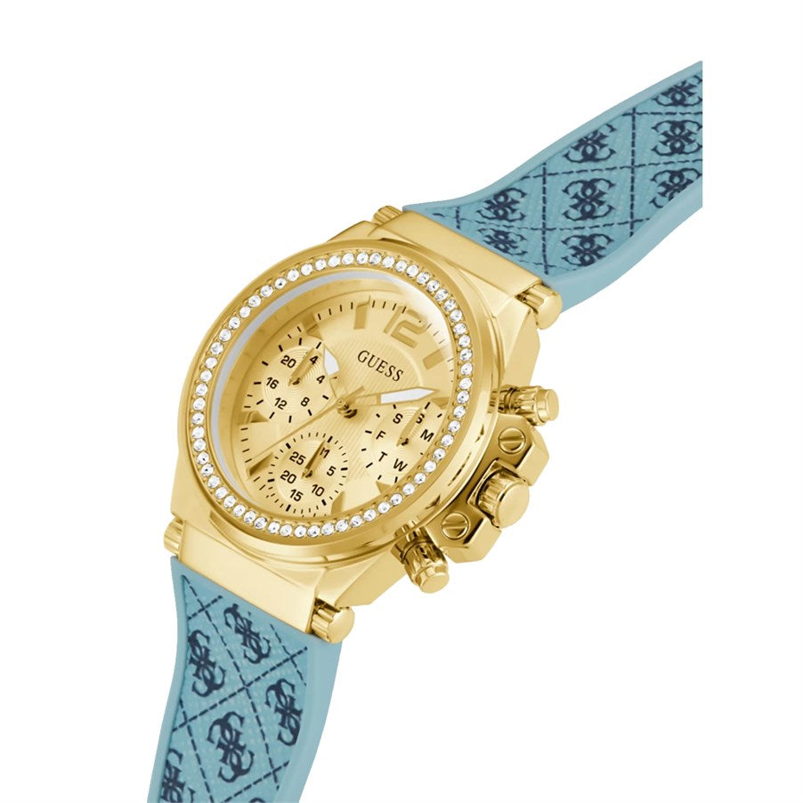 GUESS BLUE SILICONE QUARTZ ANALOG WATCH